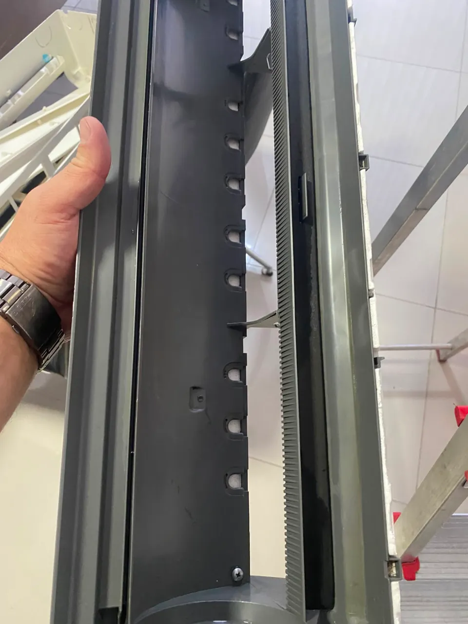 Rotor do ar-condicionado limpo após a higienização